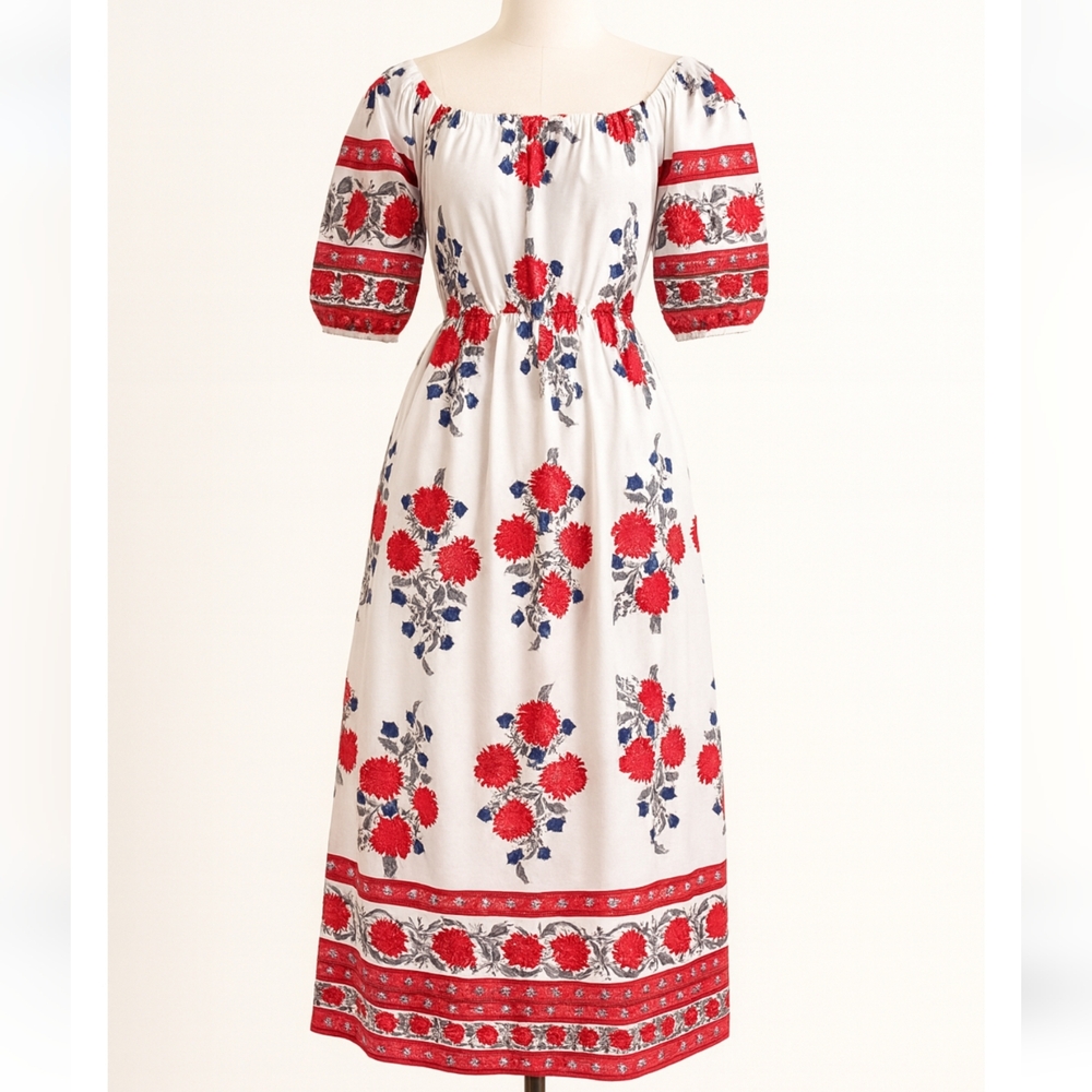 OFF SHOULDER FLORAL MAXI DRESS
